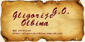 Gligorije Olbina vizit kartica